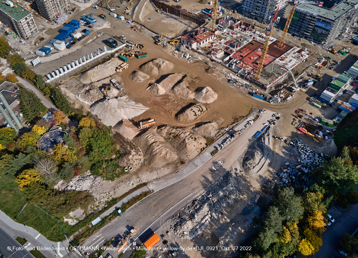 13.10.2022 - Baustelle Alexisquartier und Pandion Verde in Neuperlach 13.10.2022 - Baustelle Alexisquartier und Pandion Verde in Neuperlach